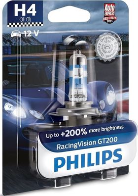 Philips RacingVision GT200 H7 Halogenlampen + 200%, Doppelset 12972RGTS2