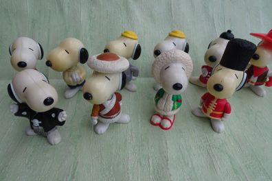 10 x Charles Schulz Peanuts Snoopy Figuren UFS beweglich 1999 McDonalds