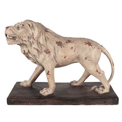 Clayre & Eef Dekorationsfigur Löwe 55x23x40 cm Beige Braun Magnesiumoxid (MGO)