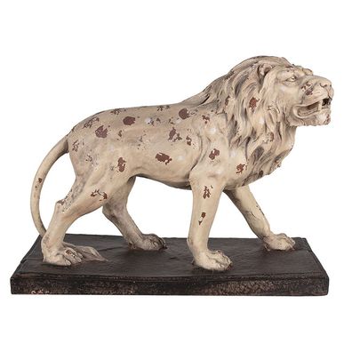Clayre & Eef Dekorationsfigur Löwe 55x23x40 cm Beige Braun Magnesiumoxid (MGO)