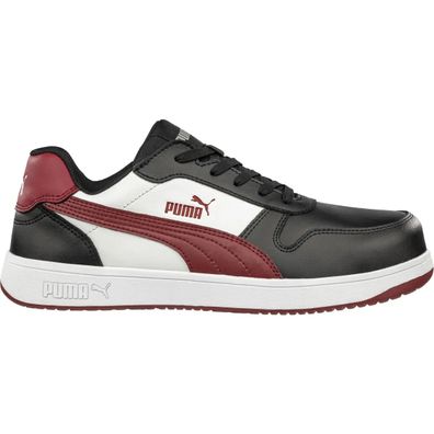 Puma Sicherheitsschuhe Frontcourt BLK/WHT/RED Low S3L ESD (Gr. 45)