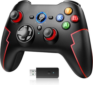 EasySMX 9013 Pro Bluetooth- und Wireless-Controller mit Hall-Trigger Rot