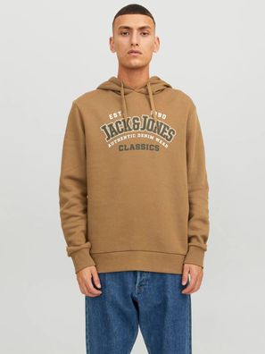 JACK & JONES Male Kapuzenpullover Logo Kapuzenpullover braun