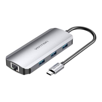 USB-C auf HDMI Dockingstation - 3x USB 3.0 - PD 0,15m (grau)