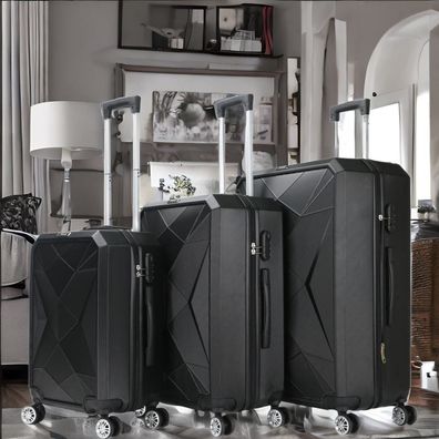 Reisekoffer ABS-03 Koffer 3-teilig Hartschale Trolley Set Kofferset Handgepäck