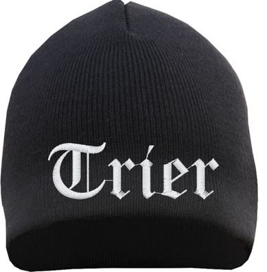 Trier Beanie Mütze - Altdeutsch - Bestickt - Strickmütze Wintermütze