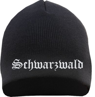 Schwarzwald Beanie Mütze - Altdeutsch - Bestickt - Strickmütze Wintermüt