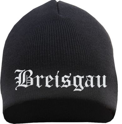 Breisgau Beanie Mütze - Altdeutsch - Bestickt - Strickmütze Wintermütze