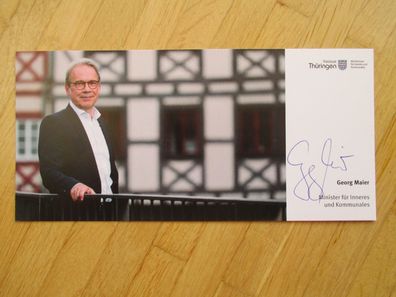 Thüringen Minister SPD Georg Maier - handsigniertes Autogramm!!