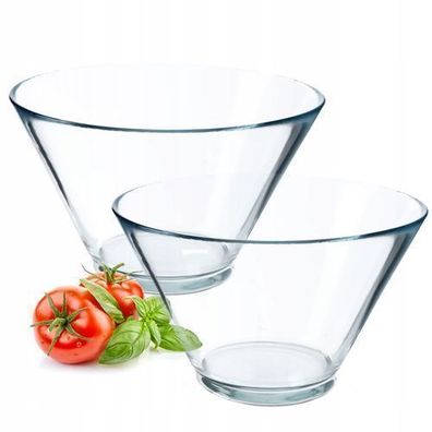 KADAX Salatschüssel, 16,6cm Schüssel aus Bleifreiem Glas 17cm