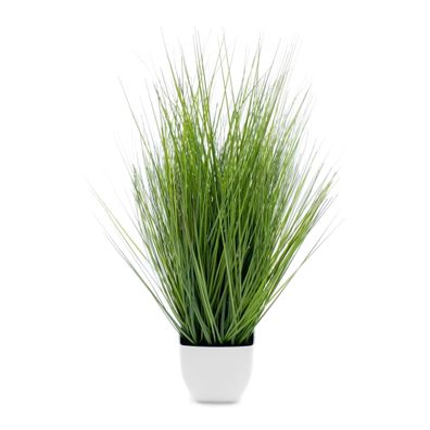 Kunstpflanze Isolepsis Gras grün - 60 cm - Deko Blume Kunst Topf Zimmer Pflanze