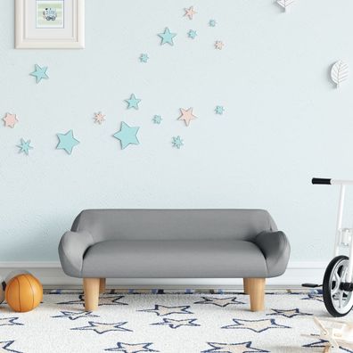 vidaXL Kindersofa Hellgrau 70x40x24 cm Stoff