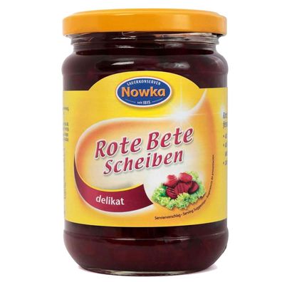 Nowka Rote Bete Scheiben wellenschnitt 6mm pasteurisiert 330g