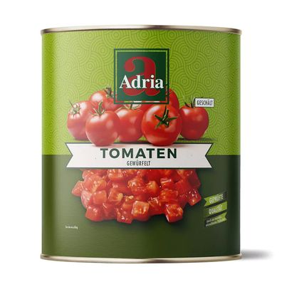 Adria italienische Würfel Tomaten gewürfelt und geschält 3000g