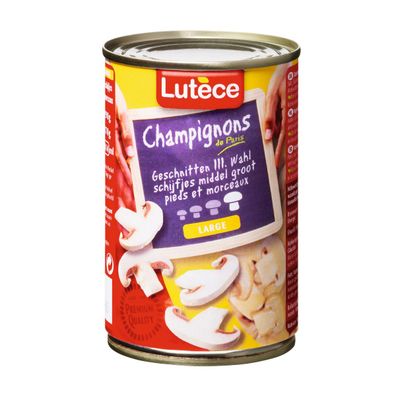 Lutèce Champignons 3. Wahl geschnitten ATG 230g gute Qualität 425 ml