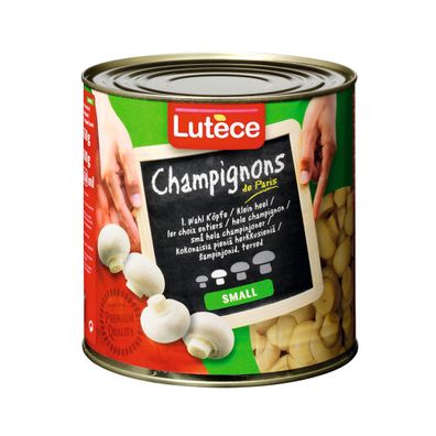 Lutèce Champignons de Paris ganz 1. Wahl gute Qualität ATG 1380g 2650ml