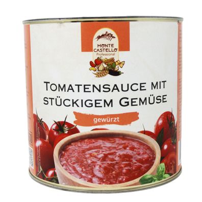 Monte Castello Tomatensauce mit stückigem Gemüse gewürzt 2800g