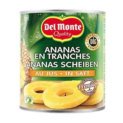 Del Monte Ananas Scheiben in Saft saftiger Geschmack Dose 565g