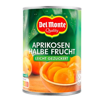 Del Monte Aprikosen halbe Frucht leicht gezuckert Konserve 420g