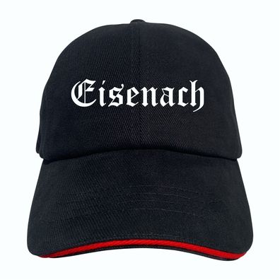 Eisenach Cappy - Altdeutsch bedruckt - Schirmmütze - Schwarz-Rotes Cap