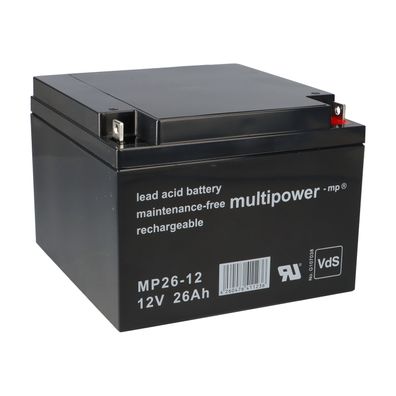 Multipower Blei-Akku MP26-12 Pb 12V / 26Ah VdS M5