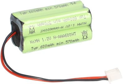 4,8V 600mAh AAA Ni-MH Mexcel Notleuchten Akkupack NS4/600AAAHT Kabel und Stecker