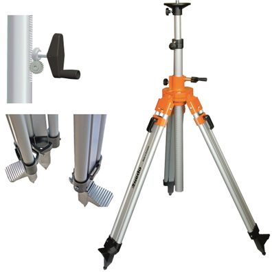 Nedo Alu-Kurbelstativ 80 - 276 cm für Rotationslaser Baustativ