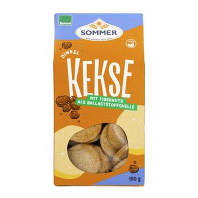 SOMMER 6x Dinkel Kekse mit Tigernuts als Balasststoffquelle 150g