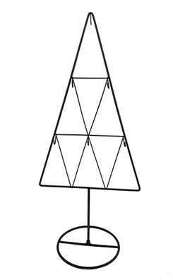 Kleiner Metall Tannenbaum mit 6 Haken - 61 cm - Deko Ständer für Weihnachtsschmuck