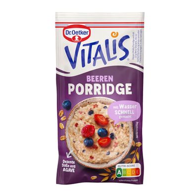 Dr. Oetker Vitalis Porridge Beeren für eine warme Hafermahlzeit 56g