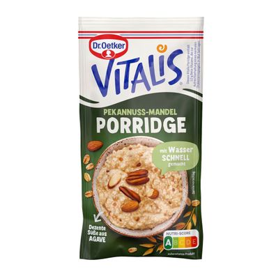 Dr. Oetker Vitalis Porridge Pekannuss Mandel Hafermahlzeit 61g