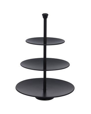 Metall Etagere schwarz 3-stöckig - 27 cm - Etagen Servier Platten Deko Ständer