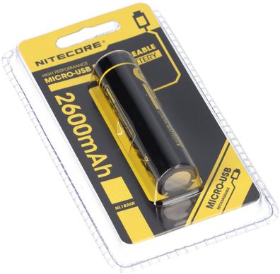 Nitecore Li-Ion Akku 3,7V Typ 18650 NL1826R 2600 mAh