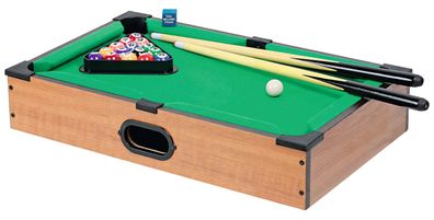 Mini Tischbillard Komplett Set - 50 x 30 cm - Pool Billard Tisch m. Queues + Kugeln