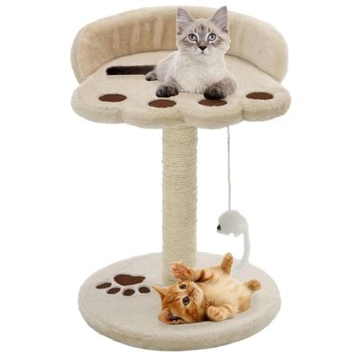 vidaXL Katzen-Kratzbaum Sisal 40 cm Beige und Braun