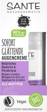 Sante 6x Sofort Glättende Augencreme Parakresse & natürliche Hyaluronsäure 15ml