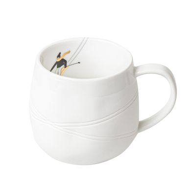 Schneetag Tasse "Ski fahren" Kaffeetasse Teetasse Geschenk - Räder Design