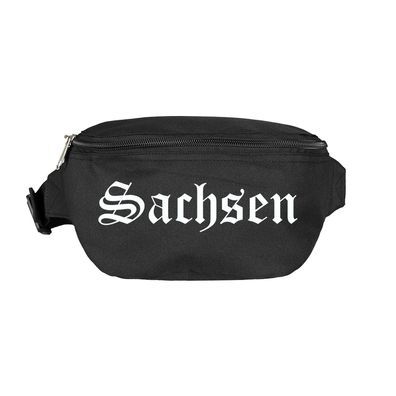 Sachsen Bauchtasche - Altdeutsch bedruckt - Gürteltasche Hipbag - Farbe: