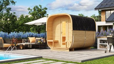 Tuindeco CUBE Sauna 280 x 219 cm FICHTE Rovaniemi - Aufbau innerhalb NRW möglich