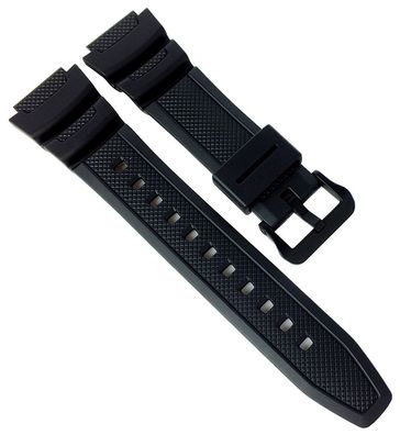 Casio Collection | Uhrenarmband 16mm Resin schwarz W-218H, W-214H