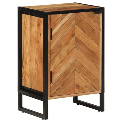 vidaXL Badschrank 40x30x60 cm Massivholz Akazie und Eisen