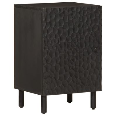 vidaXL Badschrank Schwarz 38x33x58 cm Massivholz Mango