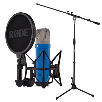 Rode NT1 Signature Cobalt Blau Mikrofon mit Stativ