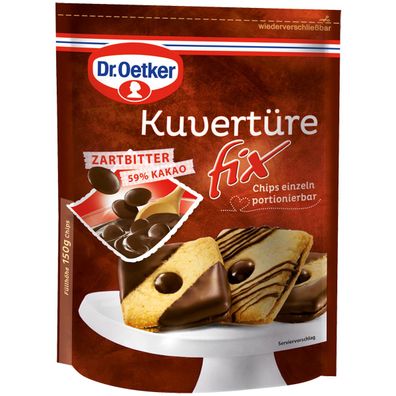Oetker Kuvertüre Fix Zartbitter 0,15 Kg