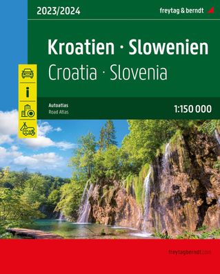 Kroatien - Slowenien, Autoatlas 1:150.000, freytag & berndt, freytag & bern