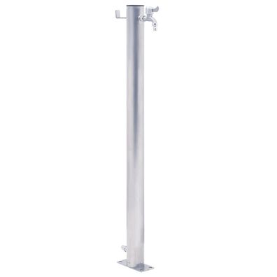 vidaXL Wassersäule für den Garten 40 cm Edelstahl Rund