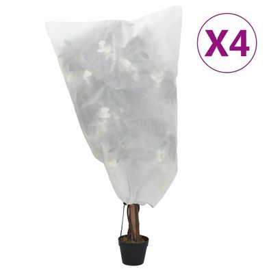 vidaXL Wintervlies mit Kordelzug 4 Stk. 70 g/m² 0,8x1 m