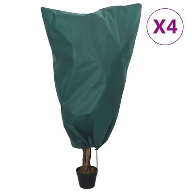 vidaXL Wintervlies mit Kordelzug 4 Stk. 70 g/m² 0,8x1,2 m