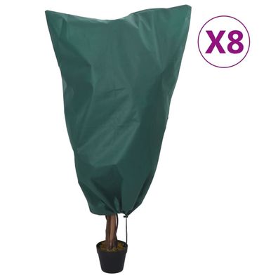 vidaXL Wintervlies mit Kordelzug 8 Stk. 70 g/m² 0,8x1 m