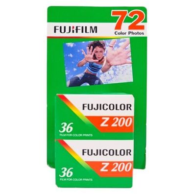 2X Fujicolor Z200 Farbfilm C41 ISO 200 72 Aufnahmen Fujifilm Analog Neu